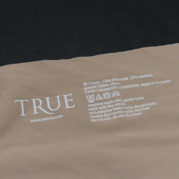 True Women Plus Size 1X Body Hipster Solid Beige Laser Cut Panty Underwear NEW - Picture 4 of 6